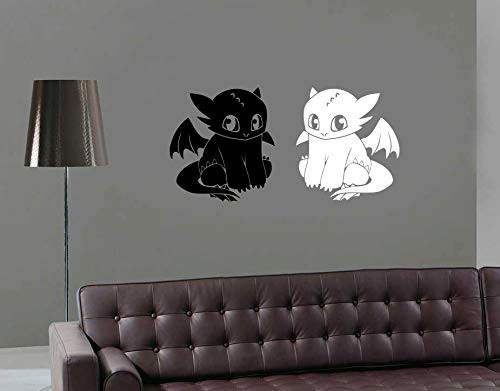 Decal Sticker-How to Train Your Dragon Wall Decal Toothless Wall Sticker Toothless Vinyl Decal for Kids Room Custom Color--kbms0122-