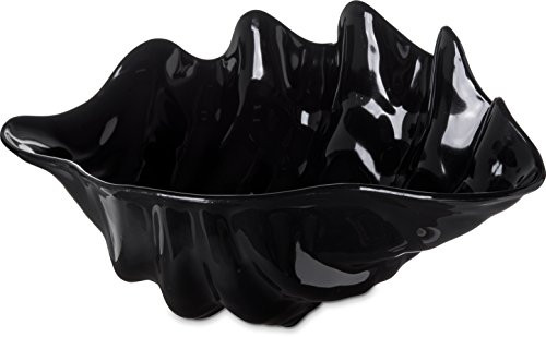 Carlisle 034403 Clam Shell Buffet Bowl, 5.20 Quart Capacity, Plastic, Black