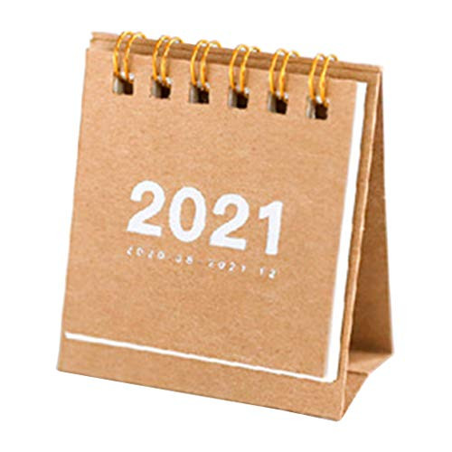 2021 Desktop Calendar Paper Mini Dual Daily Scheduler Color Table Planner Desk 