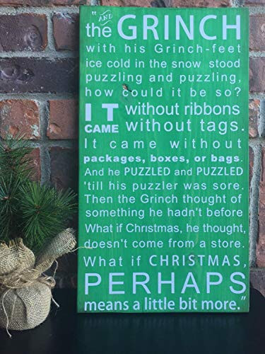 Adonis554Dan Grinch Christmas Wood Sign Green Grinch Sign Christmas Movies Wood Christmas Sign Grinch Quote How The Grinch Stole Christmas