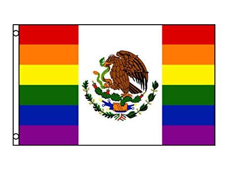 3X5 Mexico Rainbow Gay Pride Flag 3 X5  House Banner Brass Grommets