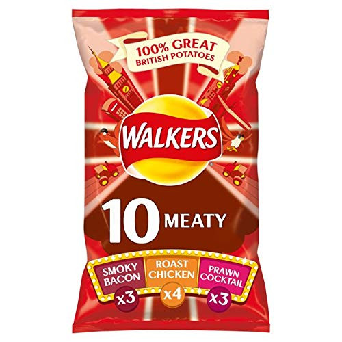 Walkers Meaty Variety Crisps 25g x - 12 -6 pack x 2-