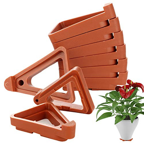 AOJIE Plant Flower Pot Feet for Outdoor Planters-12 Pack- Pot Toes Pot Lifters  Invisible Supports Small to Large Flower Planters Outdoor Lifter Toes Elevator Great for Patio and Deck Use S