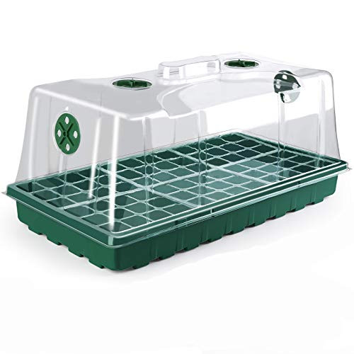 QCUTEP Seed Starting Tray 72 Cells Insert Hot House Seed Starter Trays Kit Garden Large Seedling Tray with Humidity Dome and Base Tray for Seed Starting  Germination and Seedling Propagation