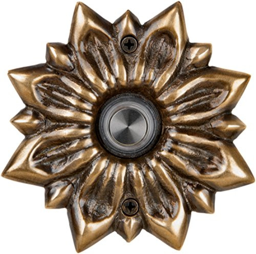 Waterwood Solid Brass Radiance Doorbell in Antique Brass