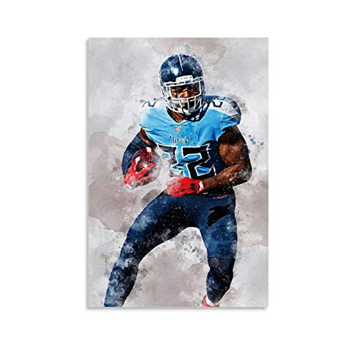 ERTYJ Retro on White Sports Poster American Football Derrick Henry Poster Decorative Painting Canvas Wall Art Living Room Posters Bedroom Painting 12x18inch-30x45cm- ERTYJ Retro on White Sports Poster American Football Derrick Henry Poster Decorative Painting Canvas Wall Art Living Room Posters Bedroom Painting 12x18inch-30x45cm-
