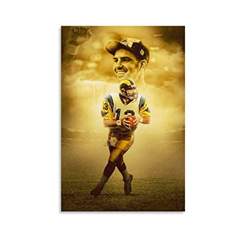 ERTYJ Sports Poster American Football Art Kurt Warner Poster Decorative Painting Canvas Wall Art Living Room Posters Bedroom Painting 12x18inch-30x45cm- ERTYJ Sports Poster American Football Art Kurt Warner Poster Decorative Painting Canvas Wall Art Living Room Posters Bedroom Painting 12x18inch-30x45cm-