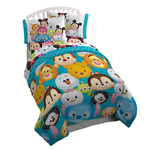Disney Tsum Tsum 'Character' Teal Microfiber Twin Reversible Comforter Disney Tsum Tsum 'Character' Teal Microfiber Twin Reversible Comforter