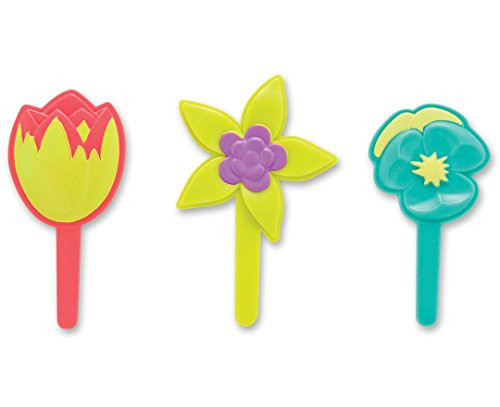 CakePicke cake cupcake topper Spring Flower Cupcake Picks - 12 Ct