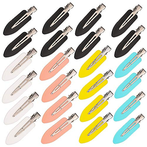 No Bend hair clips 24 pcs No Crease Dent Creaseless Hair Clip for Makeup Hairstyle -5 Colors- No Bend hair clips 24 pcs No Crease Dent Creaseless Hair Clip for Makeup Hairstyle -5 Colors-