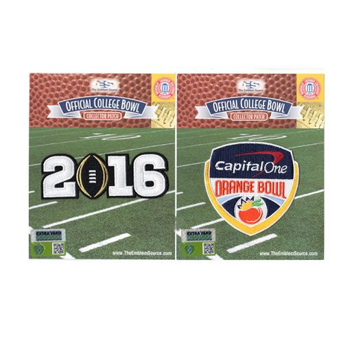 2016 College National Championship and Orange Bowl Jersey Clemson Patch Combo