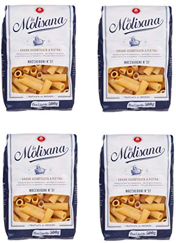 La Molisana Maccheroni Short Pasta 17.6oz 500gr  Pack of 4