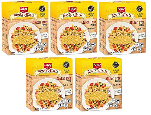 Schar Bonta d Italia Naturally Gluten-Free Lactose-Free Penne Pasta - 12 Ounces Boxes - Pack of 5
