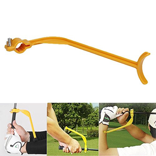 LIUguoo Golf Training Aids Swing Golf Training Aids Posture Motion Correction Trainer Golf Doctor Wrist Hinge Trainer Practicing Guide for Golf Beginner -Yellow-