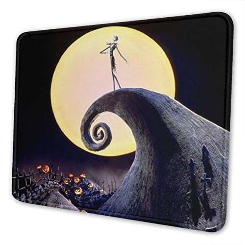 Mouse Pad The Nightmare Before Christmas Office Accessories Rectangle Waterproof Mousepad with Stitched Edge Premium-Textured Non-Slip Rubber Base 10×12 inch Mouse Mat