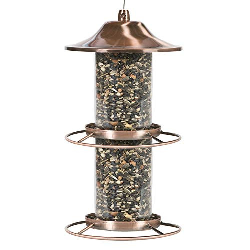 Perky-Pet 325C 2-Tier Copper Panorama Bird Feeder