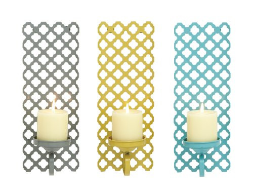 Benzara The Amazing Metal Wall Sconce, 3 Assorted