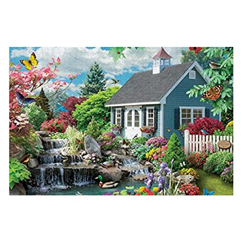 Dream Landscape Spring Scenery Wooden Jigsaw Puzzles for Adults Kids Toddlers 1000 Piece Learning Educational Puzzles Toys for Boys and Girls