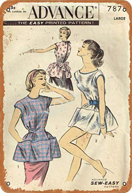 Cimily Advance The Easy Printed Metal Vintage Tin Sign Decor for Movie House Bar Pub Funny Retro Plaque Poster Wall Art Sign 8x12 inches