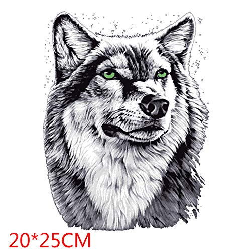 ESH7 Iron On Transfer Patches Wolf Animals Beast Painting Thermal Transfer A-Level Washable Stickers for Clothes T-Shirt Jacket Jeans Pants Handbag DIY -type2- ESH7 Iron On Transfer Patches Wolf Animals Beast Painting Thermal Transfer A-Level Washable Stickers for Clothes T-Shirt Jacket Jeans Pants Handbag DIY -type2-