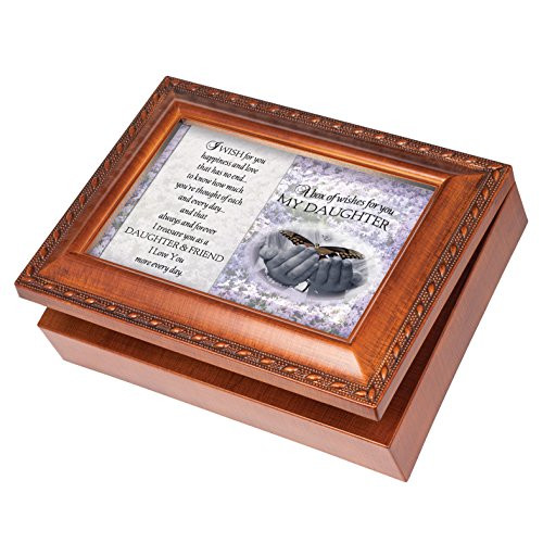 My Daughter Butterfly Wood Finish Jewelry Music Box Plays Tune You Are My Sunshine My Daughter Butterfly Wood Finish Jewelry Music Box Plays Tune You Are My Sunshine
