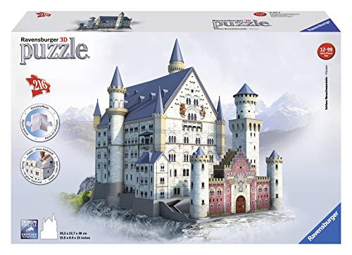 Ravensburger Neuschwanstein 216 Piece 3D Jigsaw Puzzle for Kids and Adults - Easy Click Technology Means Pieces Fit Together Perfectly