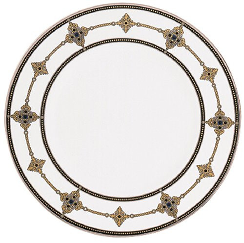 Lenox Vintage Jewel Platinum Banded Bone China Accent Plate 9", White