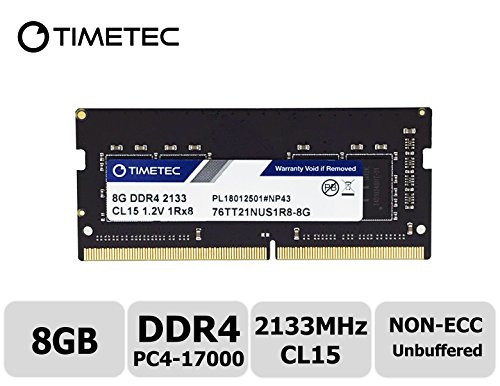 Timetec Hynix IC 8GB DDR4 2133MHz PC4-17000 Unbuffered Non-ECC 1.2V CL15 1Rx8 Single Rank 260 Pin SODIMM Laptop Notebook Computer Memory RAM Module Upgrade (8GB)