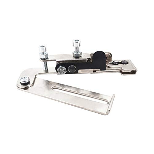 Line Positioning Zipper Presser Foot - Adjustable Guide Sewing Machine Presser Foot Fits for Low Shank Domestic Sewing Machine  Universal Standard-Sized Sewing Machines -Silver-