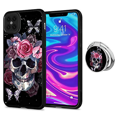 2020 Latest Hynina Case for iPhone 12 pro max and Phone Ring Holder Ring Stand Compatible for iPhone 12 Pro Max - Flower Skull 2020 Latest Hynina Case for iPhone 12 pro max and Phone Ring Holder Ring Stand Compatible for iPhone 12 Pro Max - Flower Skull