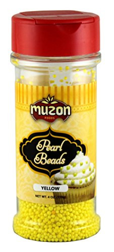 Muzon Edible Cake Decorations,yellow,4 Ounces