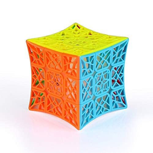 GLBS Creative 3x3x3 Hollow Pattern Puzzle Cube Beginner Racing Magic Cube Smooth Feel Entertainment Leisure Speed Cube ABS Plastic Puzzle Magic Toy for Kids