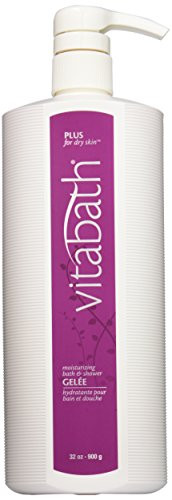 Vitabath Moisturizing Bath & Shower Gelee, Plus For Dry Skin, 32-Ounces