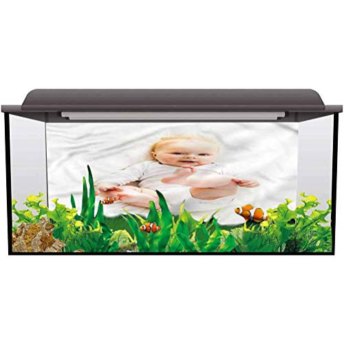 bybyhome PVC Aquarium Background Baby Beautiful Baby Feet up PVC Adhesive Static Cling Backdrop Decorative Paper L24 X H16 Inch
