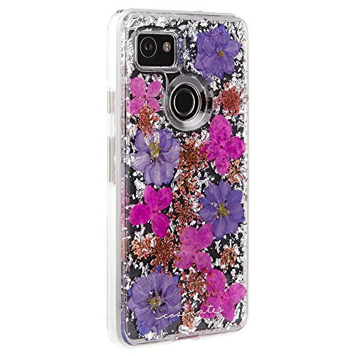 Pixel 2 XL Case - CASE-MATE - Karat Petals - Real Flowers - Protective Design for Google Pixel 2 XL - Purple Petals