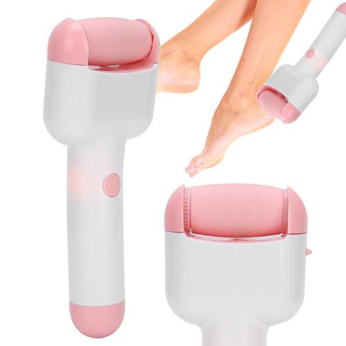 Electric Foot Callus Remover - Rechargeable Foot File Electronic Callus Shaver Pedicure Kit Waterproof Removal Callus Tools For Hard Cracked Heels  and  Dead Skin-Pink-