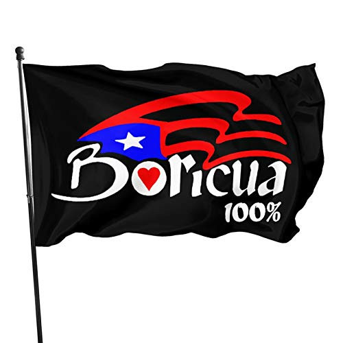 Puerto RICO Boricua 3x5 Foot Indoor Outdoor Flag  Vivid Color and UV Fade Resistant  Brass Grommets