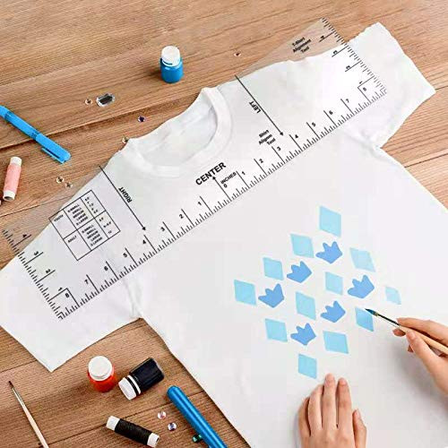 T-Shirt Ruler Guide for Placement T Shirt Alignment Tool T Shirt Rulers to Center Sublimation Designs on T-Shirt-Centering Tool  HTV Heat Press Alignment-16x5inch-