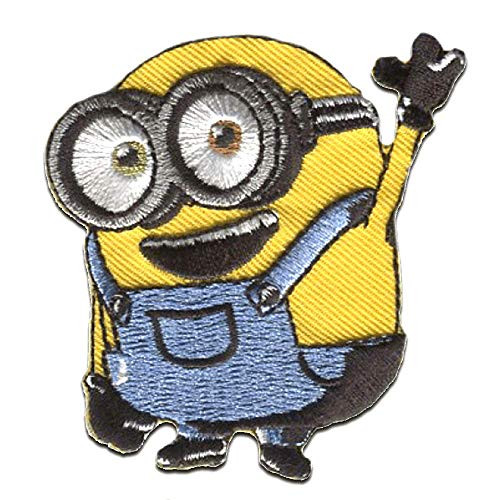 Minions Bob Waving Hello - Thermoadhesive Patch for Childrens Clothes 2.75 x 2.16 inches