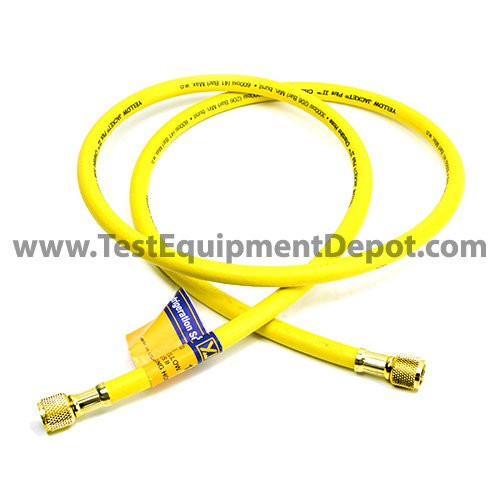 Yellow Jacket 14572 Plus II 3/8""B" Charging Hose, 3/8" Straight Flare, 72", Yellow