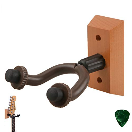 Guitar Wall Mount and Guitar Hanger  Eleyam Wall Hook Holder Stand for Bass Electric Acoustic Guitar Ukulele Violin  Wood