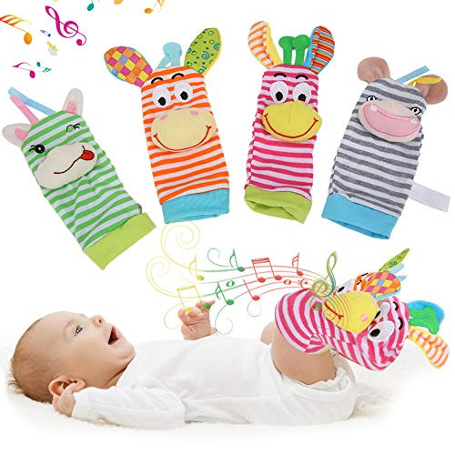 Boquite Christmas Carnival Wrist Rattles Toy Baby Socks Toys Soft Baby Rattle Foot Finder Socks Soothing Rattle Socks for 0?2 Years Infants Baby -Rattle Socks- Boquite Christmas Carnival Wrist Rattles Toy Baby Socks Toys Soft Baby Rattle Foot Finder Socks Soothing Rattle Socks for 0?2 Years Infants Baby -Rattle Socks-