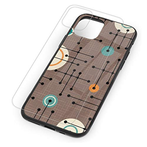 Sskusui Mid Century Modern Grey iPhone 11 Case  3D Printed iPhone 11 Pro Glass Non Slip TPU Bumper Ultra Slim iPhone 11 Pro Max Case for iPhone 11 Black