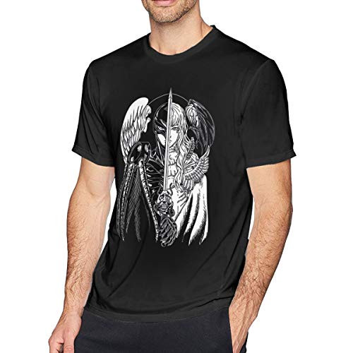 Jotaro Anime Berserk Griffith Short Sleeve T-Shirt Top for Men Black