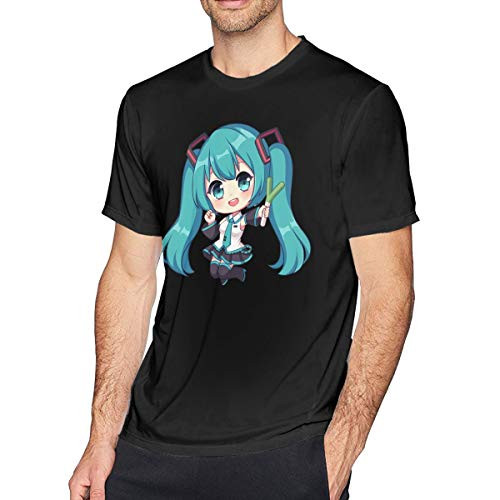 Jotaro Vocaloid Chibi Hatsune Miku Short Sleeve T-Shirt Top for Men