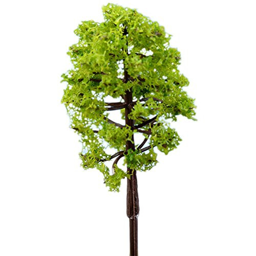 Da.Wa 2 x Micro Landscape Scenery Landscape Model Mini Green Tree Model Railway Scenery DIY Decoration Ornaments Accessories