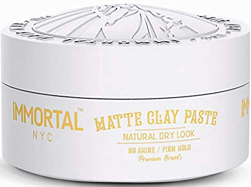 Immortal NYC  Matte Clay Paste  Hair Clay For Men - Hair Paste Clay - Hair Pomade Matte - Matte Hair Product - Dry Look Hair - Matte Clay Wax - Hair Clay Matte - Matte Clay Hair Product - 5.07Oz