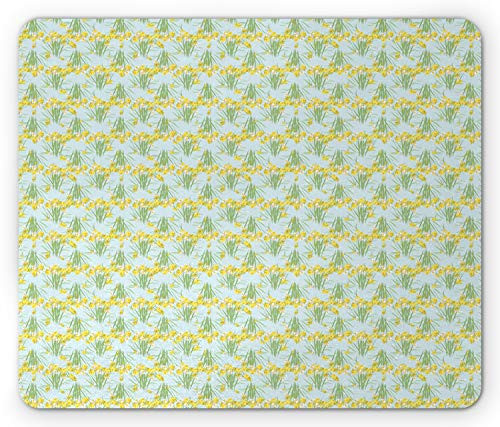 Lunarable Green Leaves Mouse Pad Vintage Romantic Spring Bouquet with Fresh Flowers on Waves Rectangle Non-Slip Rubber Mousepad Standard Size Baby Blue Green and Yellow Lunarable Green Leaves Mouse Pad Vintage Romantic Spring Bouquet with Fresh Flowers on Waves Rectangle Non-Slip Rubber Mousepad Standard Size Baby Blue Green and Yellow