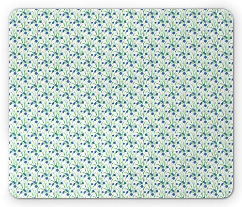 Lunarable Floral Mouse Pad Spring Nature Pattern with Wild Flowers with Herbs Rectangle Non-Slip Rubber Mousepad Standard Size Fern Green Ceil Blue Lunarable Floral Mouse Pad Spring Nature Pattern with Wild Flowers with Herbs Rectangle Non-Slip Rubber Mousepad Standard Size Fern Green Ceil Blue