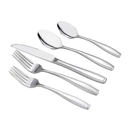 Pekky 60-Piece Flatware Sets, Stainless Steel Silverware Set, Service for 12